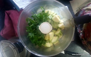 Zucchini Hummus Blending