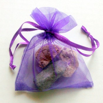 pebbles in organza bag