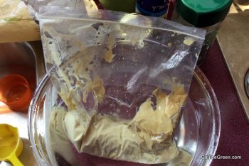 Challah in a bag makes cleanup easy!