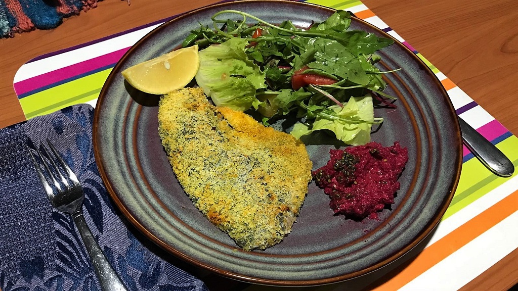 coconut almond crusted fish