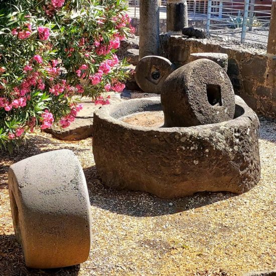 Ancient Olive Press at Kfar Nahum - Capernaum