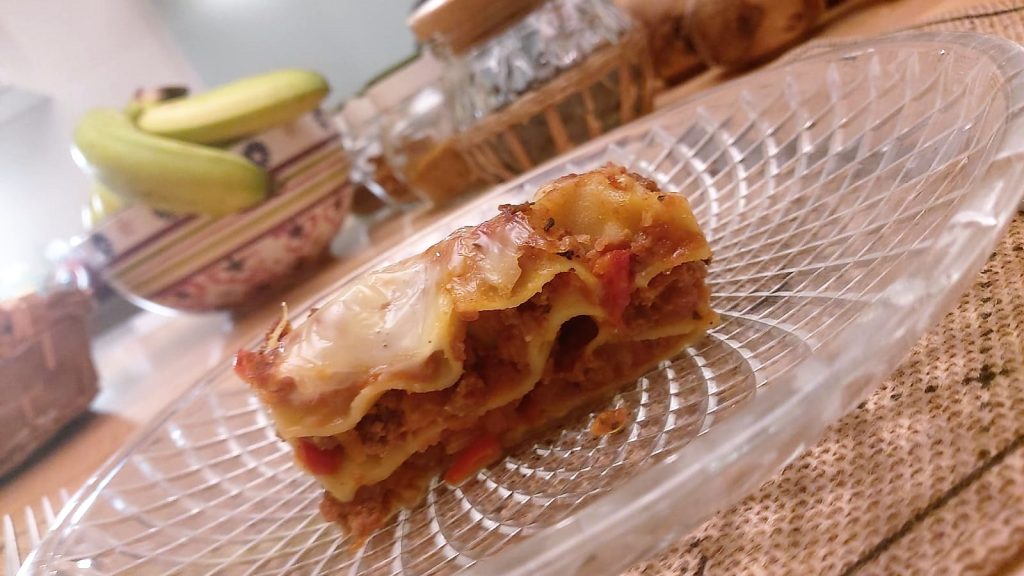 Ground Beef Lasagna with NonDairy Cheese Galilee Green