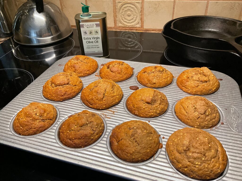 Banana Nut Muffins with Millet Galilee Green