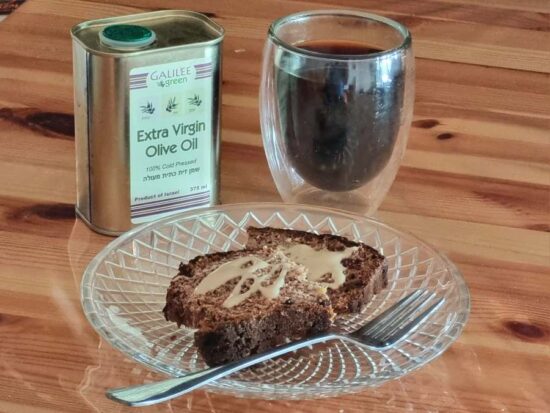 Almond Flour Banana Bread with your Olive Oil in Coffee