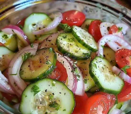 Cucumber Tomato Onion Salad