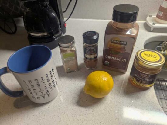 Lemon Ginger Honey Cinnamon and Cayenne